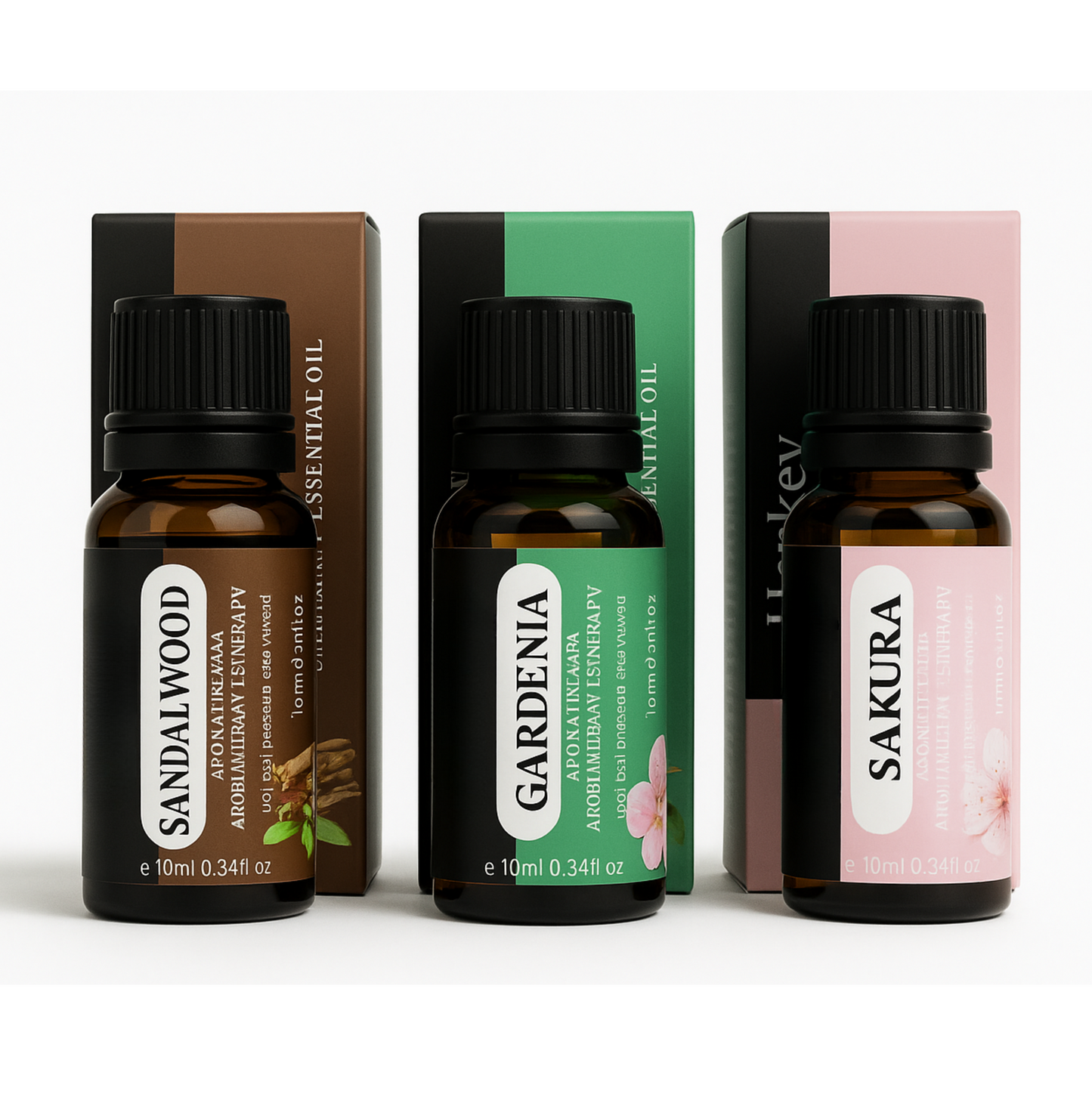Essential Oils Bundle – Sakura, Gardenia & Sandalwood
