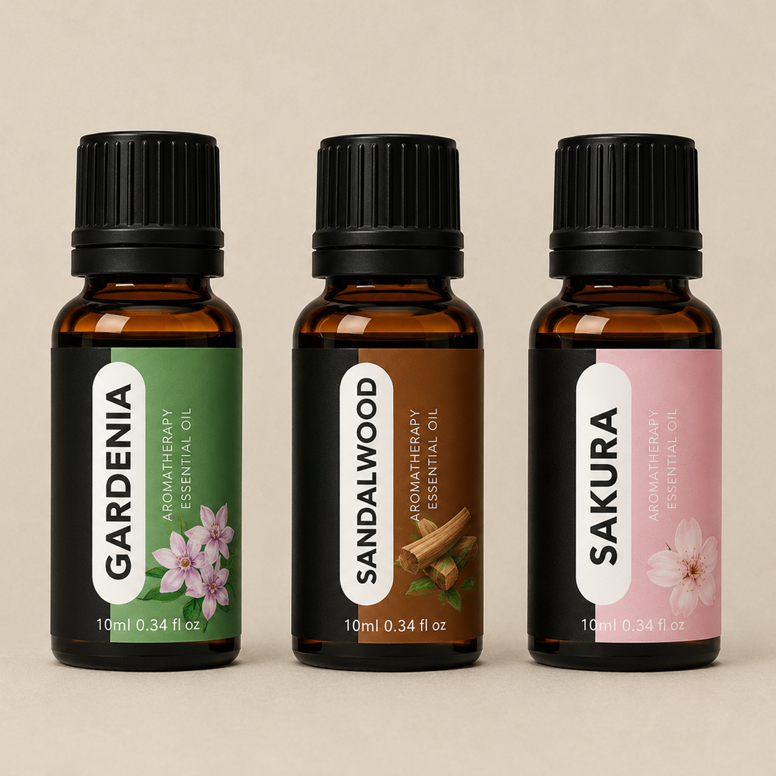 Essential Oils Bundle – Sakura, Gardenia & Sandalwood